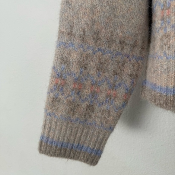 Elegant Gray Patterned Hooded Cardigan cottagecore - Picture 6 of 7